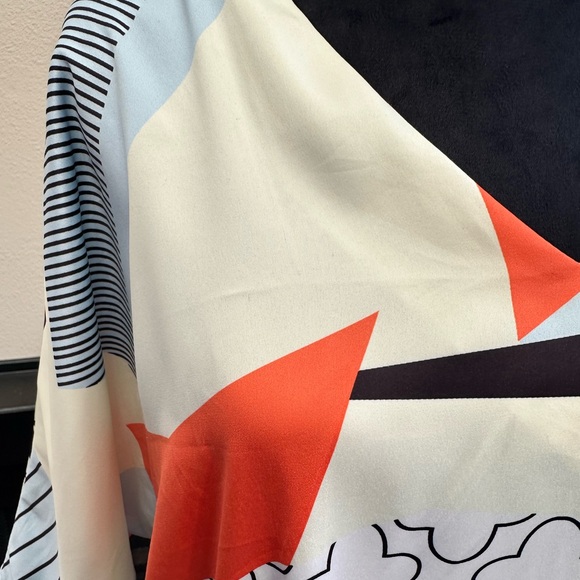 Zara Abstract Print Blouse - Multicolor - Picture 4 of 5